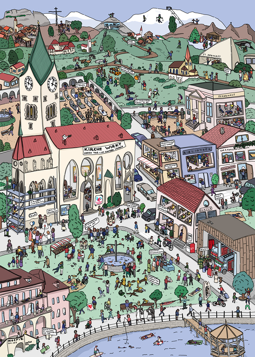 Wimmelbild - Leistung / KKV